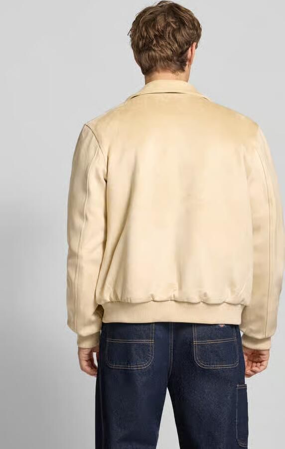 Karl Kani Legacy Faux Suede Bowling Jacket Men Bomberjacks beige Maat XL Kleding - Foto 4