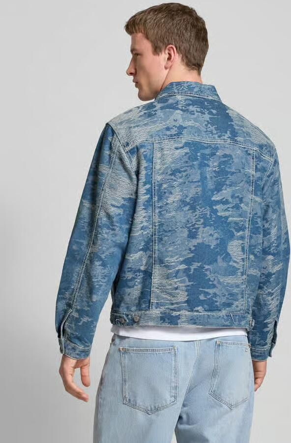 Karl Kani OG Distress Camo Oversized Denim Jacket Men Spijkerjassen blauw Maat XL Kleding - Foto 6