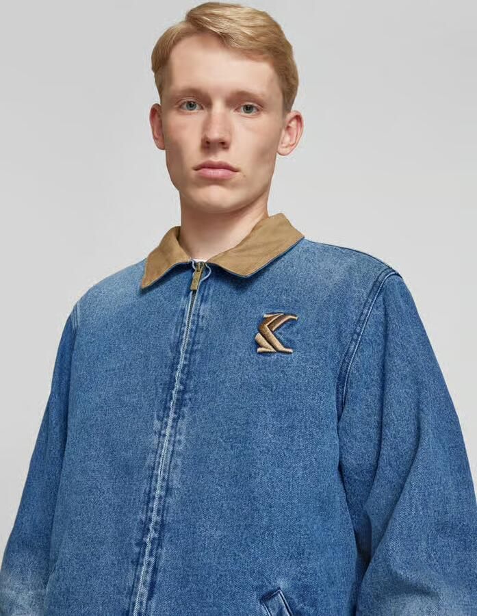 Karl Kani Jeansjack met logostitching