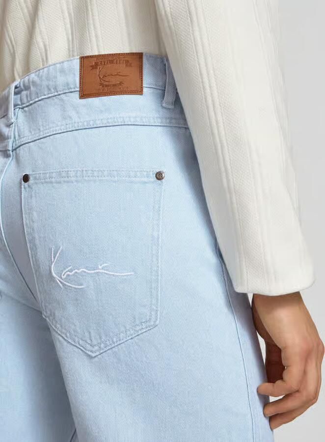 Karl Kani Small Signature Baggy Five Pocket Denim Spijkerbroeken Heren bleached blue maat: 34 beschikbare maaten:28 30 32 34 36 38 - Foto 4