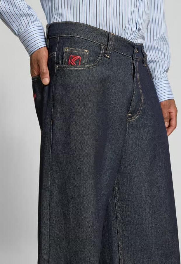 Karl Kani Small Signature Baggy Five Pocket Denim Spijkerbroeken Heren bleached blue maat: 28 beschikbare maaten:28 30 32 34 36 38 - Foto 5
