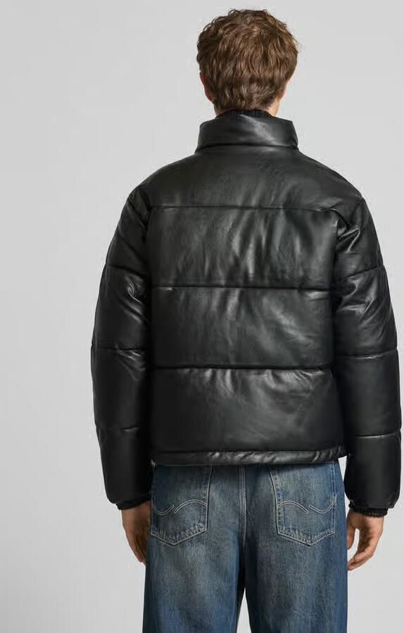 Karl Kani Metal Signature Pu Leather Puffer Jacket Men jackets zwart Maat XL Kleding - Foto 4
