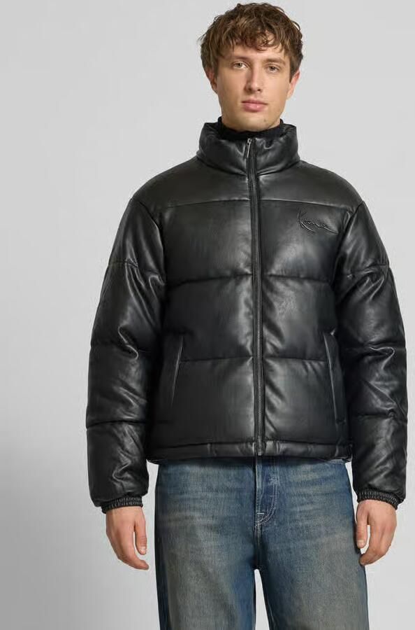 Karl Kani Metal Signature Pu Leather Puffer Jacket Men jackets zwart Maat XL Kleding - Foto 5