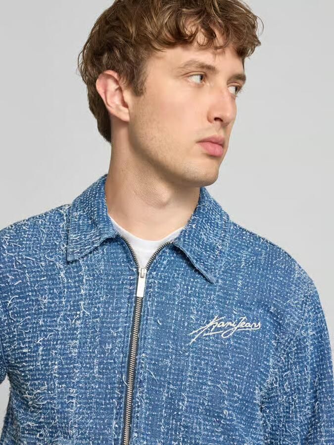 Karl Kani regular fit jack in denimlook met structuurpatroon