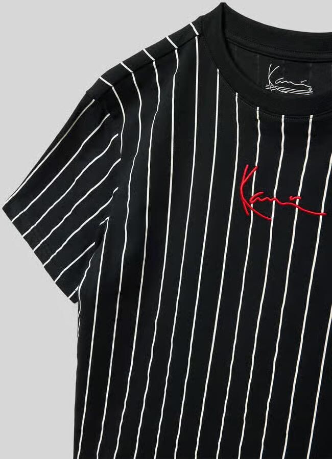Karl Kani Small Signature Essential Pinstripe Tee Junior Unisex T-Shirts zwart Kleding - Foto 3