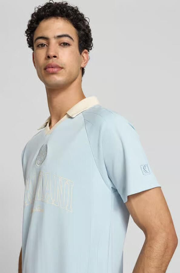 Karl Kani regular fit T-shirt met platte kraag model 'Heritage'
