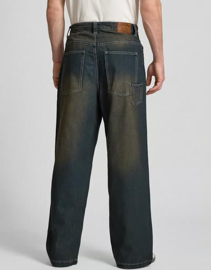 Karl Kani OG Distress Relaxed Baggy Spijkerbroeken in blauw formaten: 34