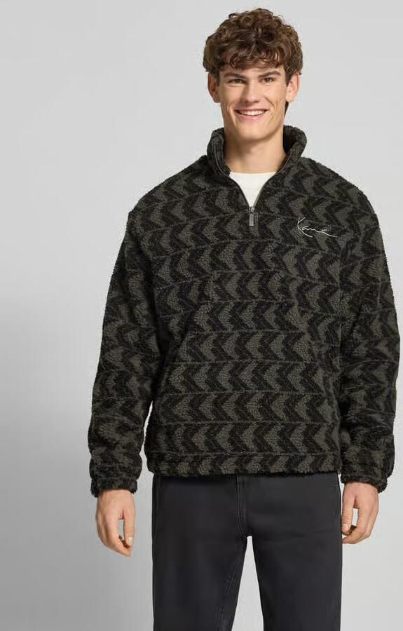 Karl Kani Metal Signature Monogram Teddy Troyer Men Windbreakers zwart Maat XL Kleding - Foto 4