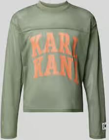 Karl Kani Shirt met lange mouwen met labelpatch en ronde hals