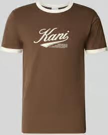Karl Kani T-shirt met labelprint en ronde hals