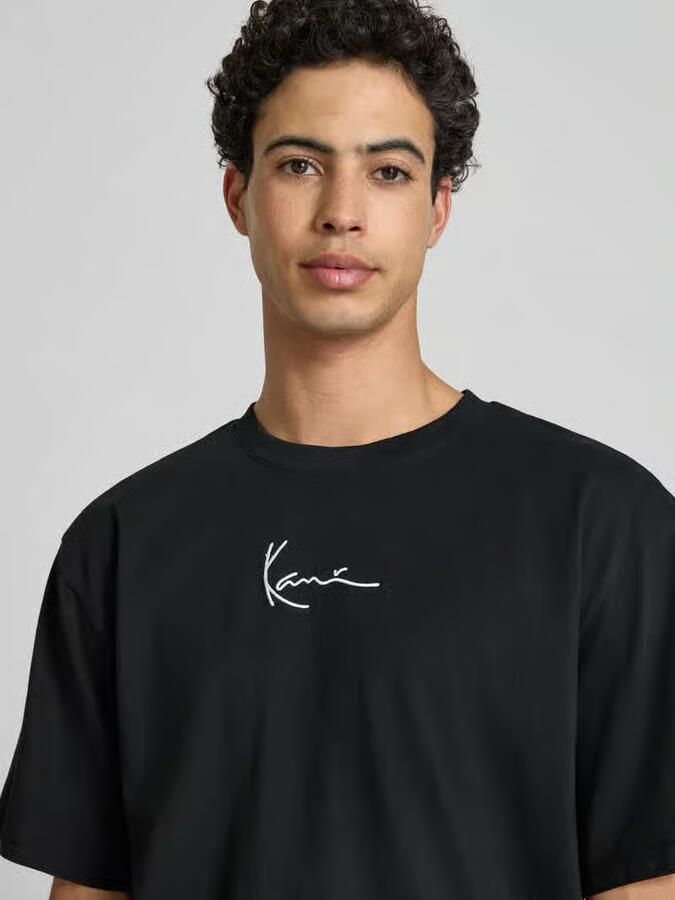 Karl Kani Signature Tee Lente Zomer Collectie Katoen Black Heren