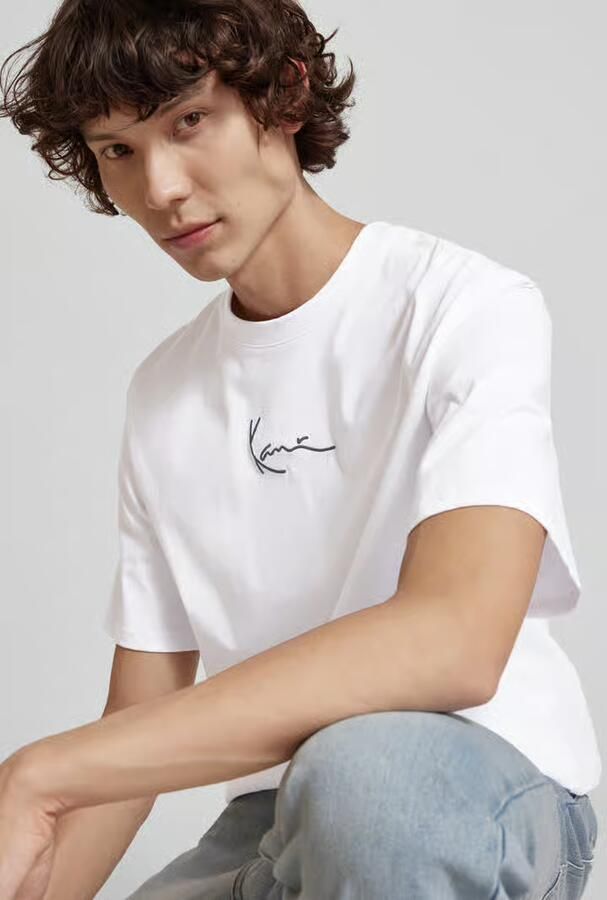 Karl Kani Signature Tee Lente Zomer Collectie Katoen White Heren - Foto 4