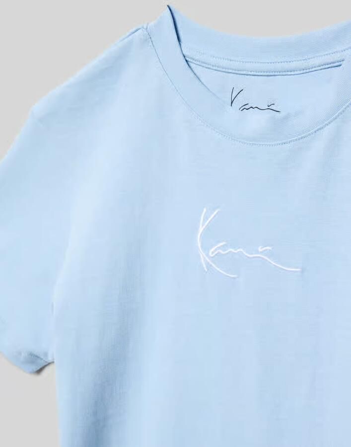 Karl Kani T-shirt met Logostitching en Ronde hals