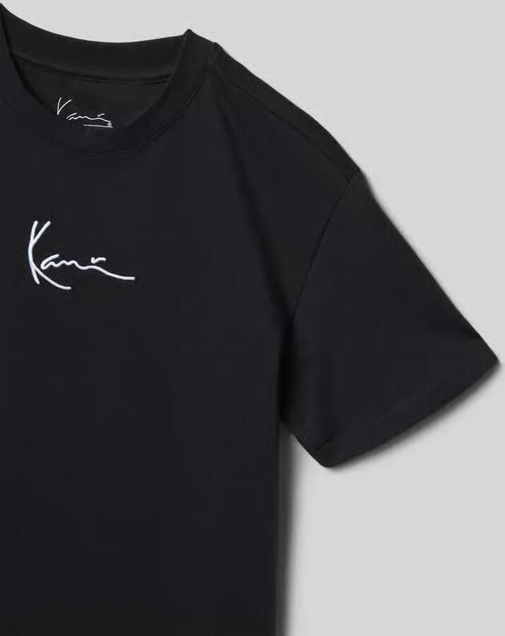 Karl Kani T-shirt met Logostitching en Ronde hals