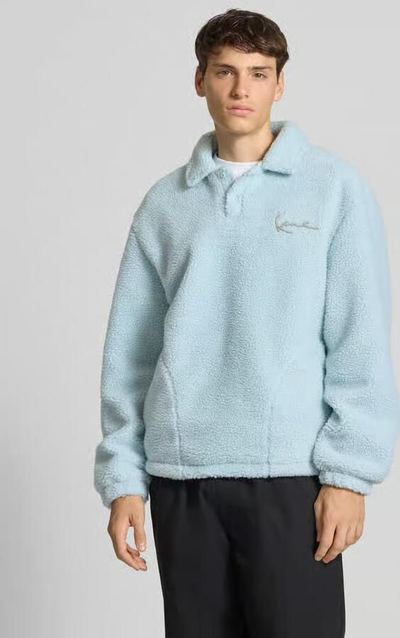 Karl Kani Teddybont sweatshirt met platte kraag en knoopsluiting - Foto 2