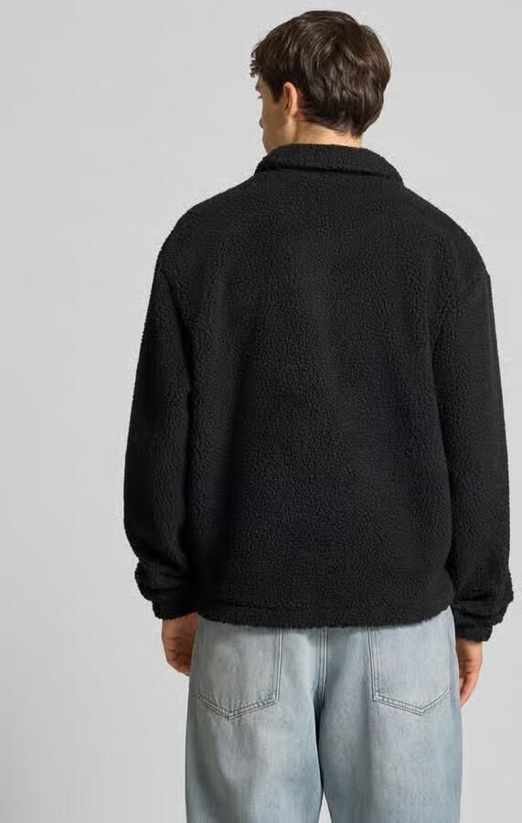 Karl Kani Teddybont sweatshirt met platte kraag en knoopsluiting