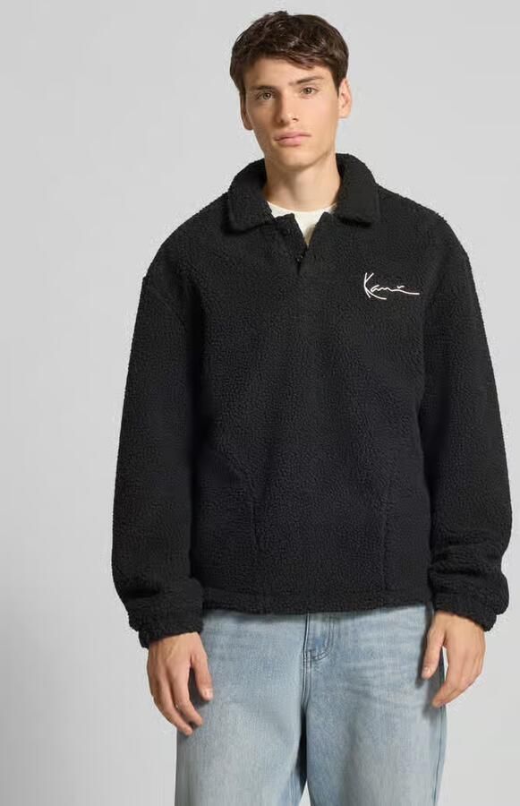 Karl Kani Teddybont sweatshirt met platte kraag en knoopsluiting - Foto 2