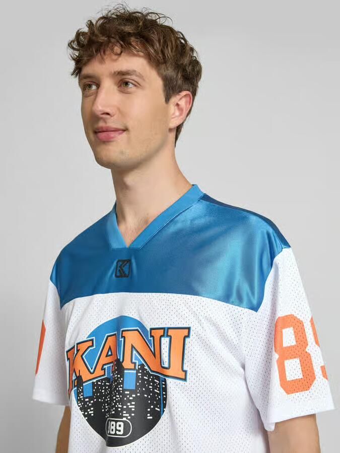Karl Kani Tricotshirt met logo- en motiefprints model 'OG Sport College'