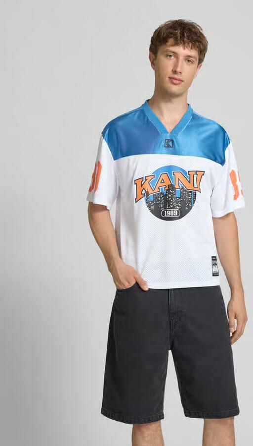 Karl Kani Tricotshirt met logo- en motiefprints model 'OG Sport College' - Foto 4