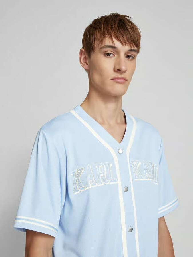 Karl Kani College Baseballshirt men Jersey's blauw Maat XL Kleding - Foto 4