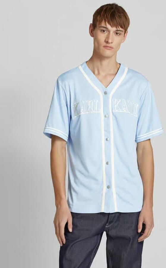 Karl Kani College Baseballshirt men Jersey's blauw Maat XL Kleding - Foto 7