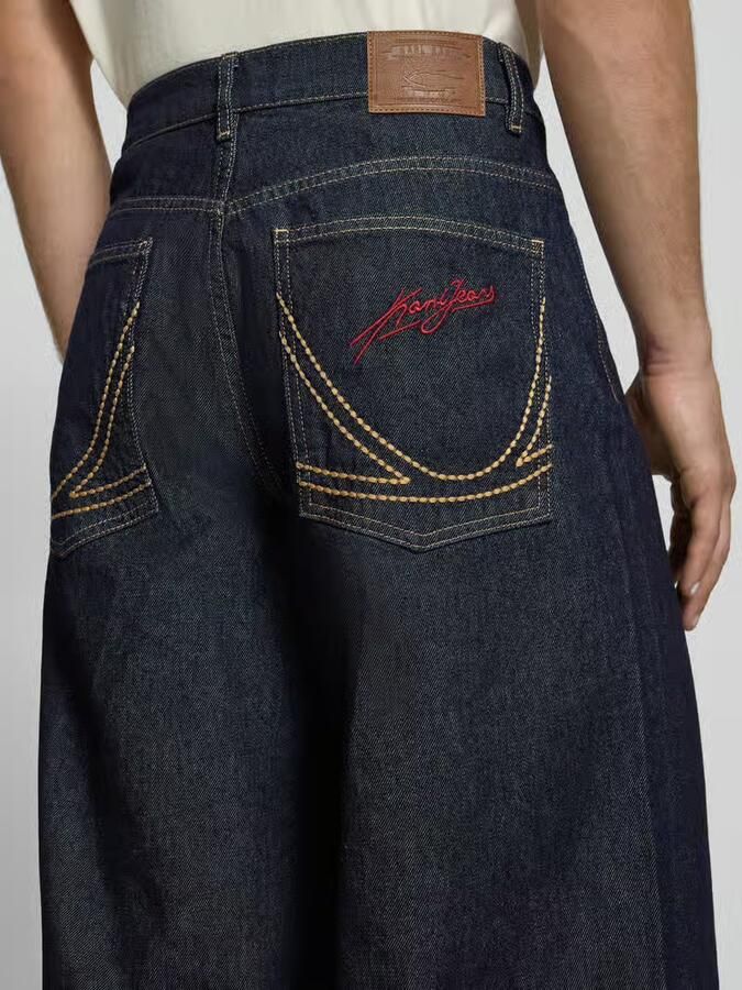 Karl Kani wide fit jeans met gestikt logo