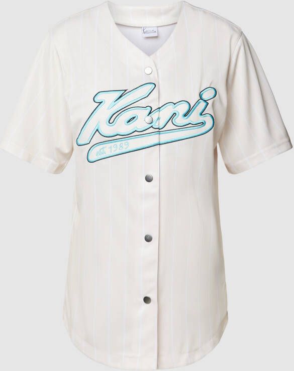 Karl Kani T-shirt met krijtstrepen model 'Varsity Psychedelic'