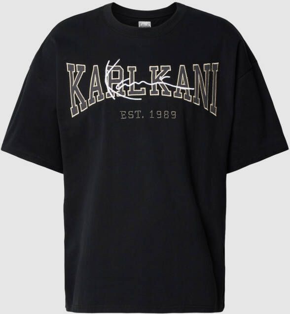 Karl Kani T-shirt met labelstitching model 'College'