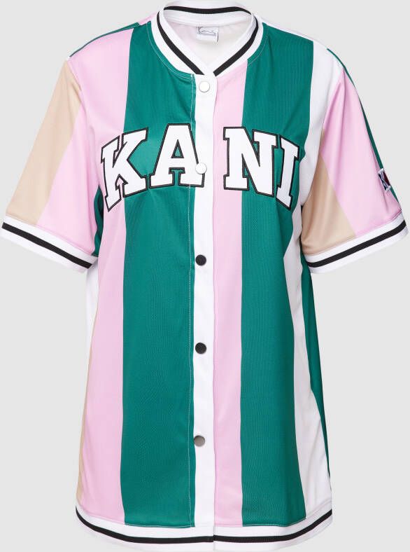 Karl Kani T-shirt met streepmotief model 'SERIF'