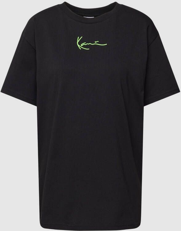 Karl Kani T-shirt van zuiver katoen met labeldetail P&C x