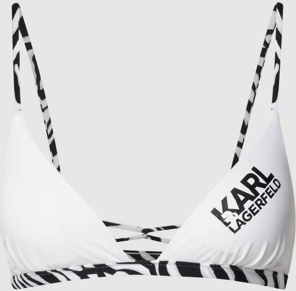 Karl Lagerfeld Beachwear Bikinitop met labelprint