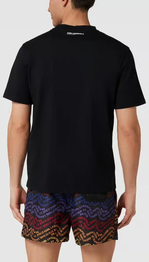 Karl Lagerfeld Beachwear Relaxed fit T-shirt met logoprint model 'WAVE LOGO'
