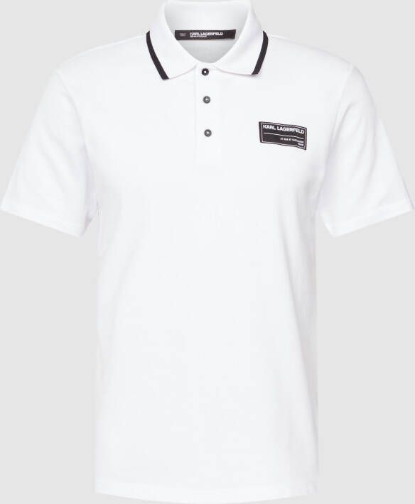 Karl Lagerfeld Beachwear Poloshirt met labelpatch