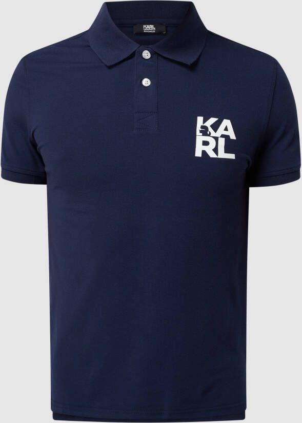 Karl Lagerfeld Beachwear Poloshirt van piqué