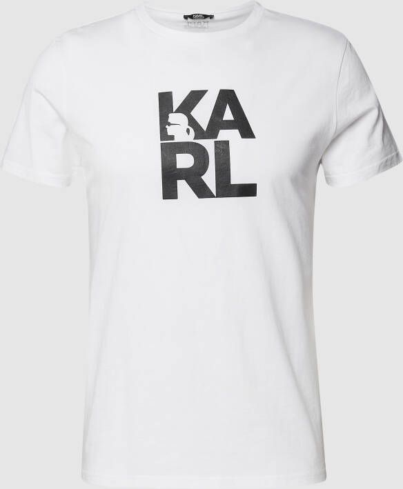 Karl Lagerfeld Beachwear T-shirt met labelprint