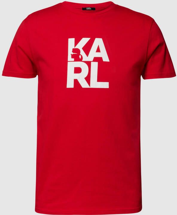 Karl Lagerfeld Beachwear T-shirt met labelprint