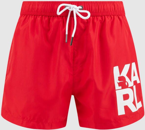 Karl Lagerfeld Iconische zwem shorts Rood Heren