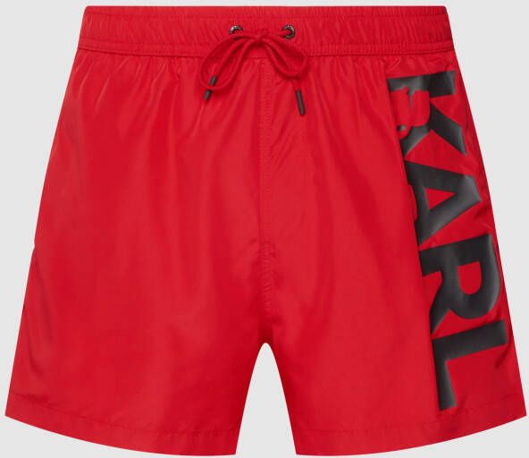 Karl Lagerfeld Swimwear Bottom Logo Short Boardshorts Rood Heren