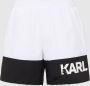 Karl Lagerfeld Swimwear Bottom Colour Block Boardshorts Wit Heren - Thumbnail 1