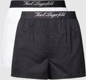 Karl Lagerfeld Boxershort met elastische band met logo in een set van 2 stuks model 'HOTEL'