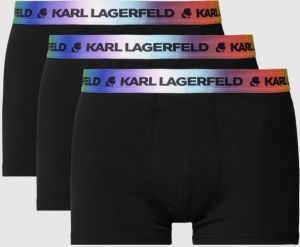 Karl Lagerfeld Boxershort met labelprint in een set van 3 stuks