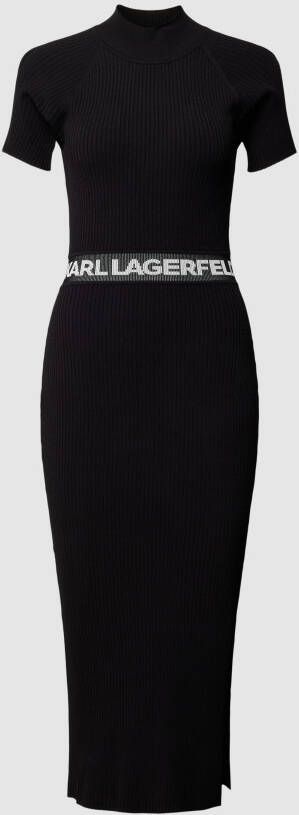 Karl Lagerfeld Gebreide jurk in riblook