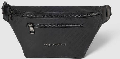 Karl Lagerfeld Logo Jacquard Rits Riemtas Black Heren
