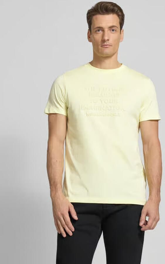 Karl Lagerfeld T-shirt met labeldetail - Foto 2