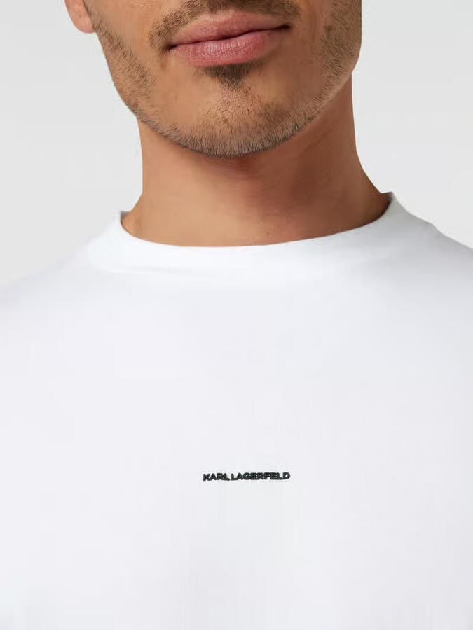 Karl Lagerfeld Baltisch T-shirt met smalle merkbeschrijving White Heren - Foto 2