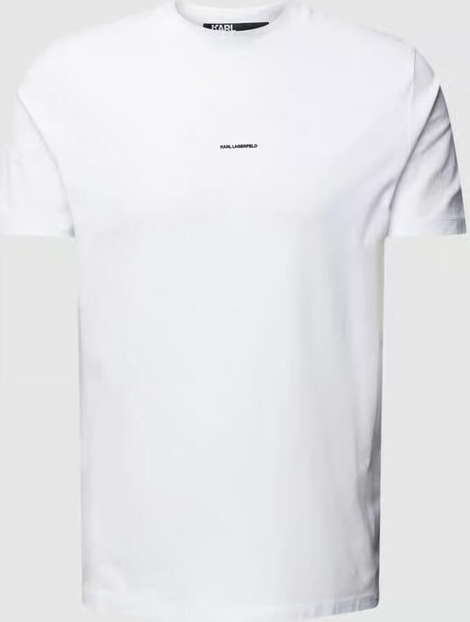 Karl Lagerfeld Baltisch T-shirt met smalle merkbeschrijving White Heren