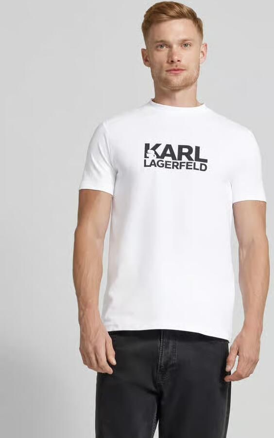 Karl Lagerfeld T-shirt met labelprint - Foto 2