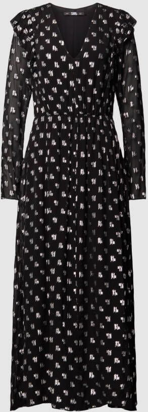 Karl Lagerfeld Midi-jurk met all-over motief