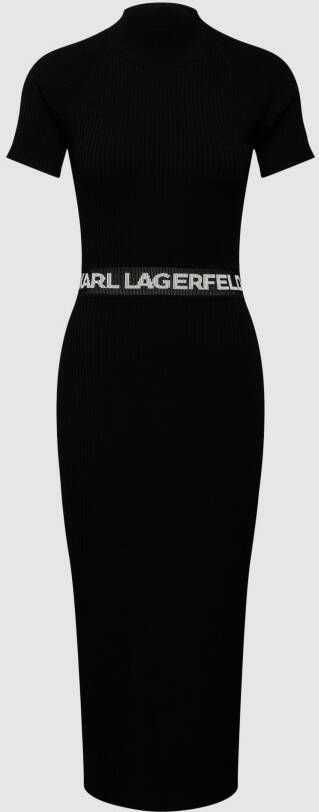 Karl Lagerfeld Midi-jurk met elastische logo-inzet