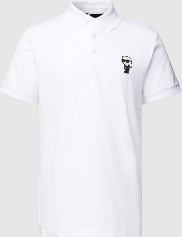 Karl Lagerfeld Poloshirt met motiefpatch
